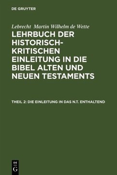 Cover Die Einleitung in das N.T. enthaltend (eBook, PDF)