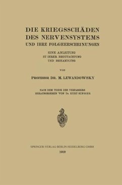 Cover Die Kriegsschäden des Nervensystems und ihre Folgeerscheinungen (eBook, PDF)