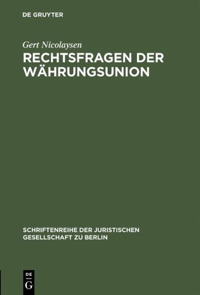 Rechtsfragen der Währungsunion (eBook, PDF)