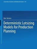 Deterministic Lotsizing Models for Production Planning (eBook, PDF)