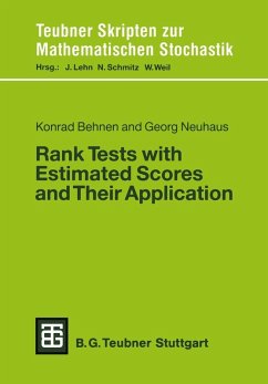 Rank Tests with Estimated Scores and Their Application (eBook, PDF) - Neuhaus, Georg