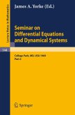 Seminar on Differential Equations and Dynamical Systems (eBook, PDF)
