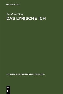 Das lyrische Ich (eBook, PDF) - Sorg, Bernhard
