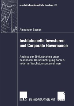 Institutionelle Investoren und Corporate Governance (eBook, PDF) - Bassen, Alexander