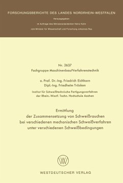Cover Ermittlung der Zusammensetzung von Schweißrauchen bei verschiedenen mechanischen Schweißverfahren unter verschiedenen Schweißbedingungen (eBook, PDF)