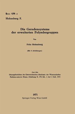 Die Geradensysteme der erweiterten Polyedergruppen (eBook, PDF) - Hohenberg, Fritz