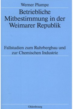 Betriebliche Mitbestimmung in der Weimarer Republik (eBook, PDF) - Plumpe, Werner