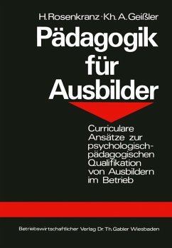 Pädagogik für Ausbilder (eBook, PDF) - Rosenkranz, Hans; Geißler, Karlheinz A.