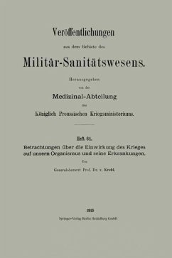 Betrachtungen über die Einwirkung des Krieges auf unsern Organismus und seine Erkrankungen (eBook, PDF) - Krehl, Ludolf Von