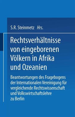 Cover Rechtsverhältnisse von eingeborenen Völkern in Afrika und Ozeanien (eBook, PDF)
