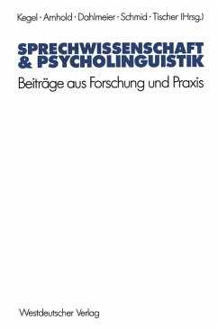 Sprechwissenschaft & Psycholinguistik (eBook, PDF) Cover Sprechwissenschaft & Psycholinguistik (eBook, PDF)