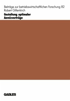 Gestaltung optimaler Anreizverträge (eBook, PDF) - Gillenkirch, Robert
