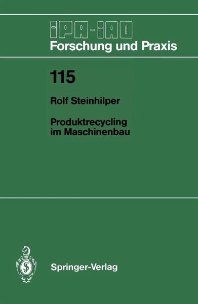 Produktrecycling im Maschinenbau (eBook, PDF) Produktrecycling im Maschinenbau (eBook, PDF)