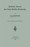 Kritische Theorie der freien Riefler-Hemmung (eBook, PDF)