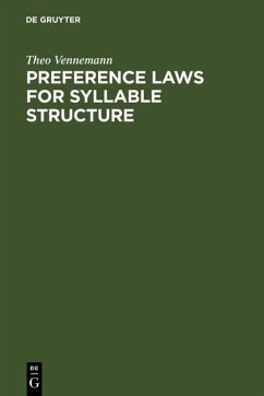 Preference Laws for Syllable Structure (eBook, PDF) - Vennemann, Theo