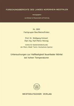 Cover Untersuchungen zur Haftfestigkeit feuerfester Mörtel bei hohen Temperaturen (eBook, PDF)