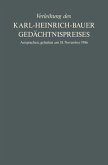 Verleihung des Karl-Heinrich-Bauer Gedächtnispreises (eBook, PDF)