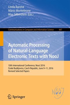 Automatic Processing of Natural-Language Electronic Texts with NooJ (eBook, PDF)