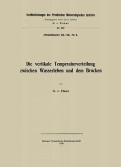 Cover Die vertikale Temperaturverteilung zwischen Wasserleben und dem Brocken (eBook, PDF)