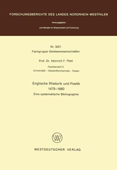 Cover Englische Rhetorik und Poetik 1479 - 1660 (eBook, PDF)
