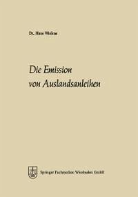Die Emission von Auslandsanleihen (eBook, PDF) - Wielens, Hans