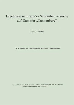 Cover Ergebnisse naturgroßer Schraubenversuche auf Dampfer 