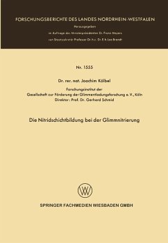 Die Nitridschichtbildung bei der Glimmnitrierung (eBook, PDF) - Kölbel, Joachim