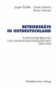 Betriebsräte in Ostdeutschland (eBook, PDF) - Kädtler, Jürgen; Kottwitz, Gisela; Weinert, Rainer