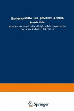 Cover Ergänzungsblätter zum Hebammen-Lehrbuch, Ausgabe 1904 (eBook, PDF)