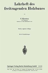 Cover Lehrheft des freitragenden Holzbaues (eBook, PDF)