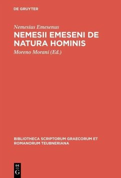 Nemesii Emeseni De natura hominis (eBook, PDF) - Emesenus, Nemesius