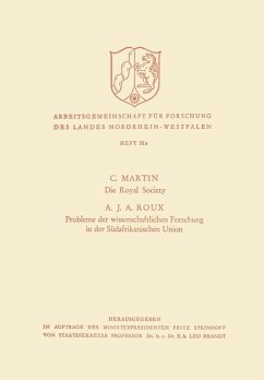 Die Royal Society. Probleme der wissenschaftlichen Forschung in der Südafrikanischen Union (eBook, PDF) - Martin, C.