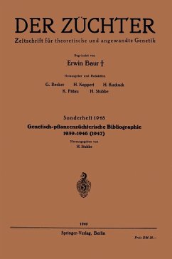 Cover Genetisch-pflanzenzüchterische Bibliographie 1939-1946(1947) (eBook, PDF)