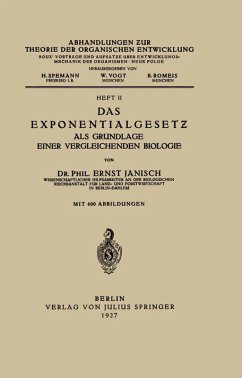 Das Exponentialgesetz als Grundlage einer Vergleichenden Biologie (eBook, PDF) - Janisch, Ernst