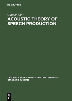 Acoustic Theory of Speech Production (eBook, PDF) - Fant, Gunnar
