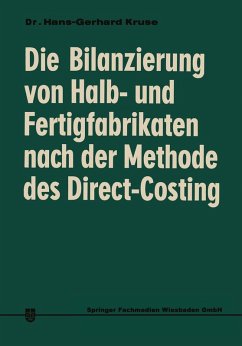 Cover Die Bilanzierung von Halb- und Fertigfabrikaten nach der Methode des Direct Costing (eBook, PDF)