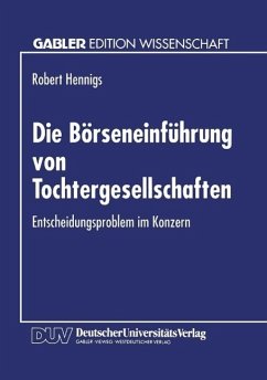 Cover Die Börseneinführung von Tochtergesellschaften (eBook, PDF)