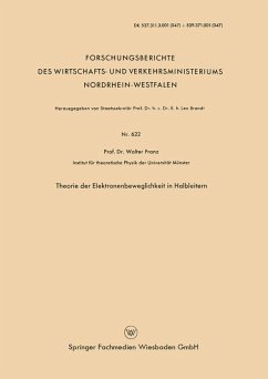 Theorie der Elektronenbeweglichkeit in Halbleitern (eBook, PDF) - Franz, Walter