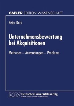 Unternehmensbewertung bei Akquisitionen (eBook, PDF) - Beck, Peter