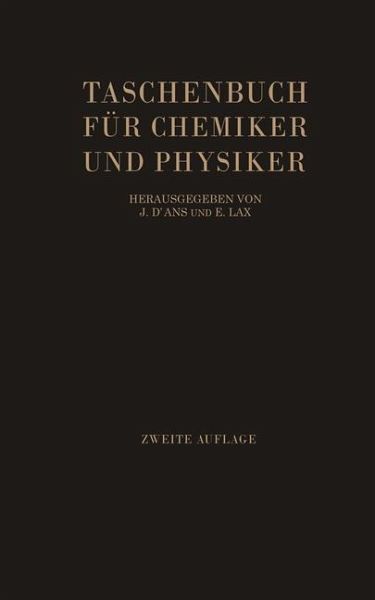 Taschenbuch für Chemiker und Physiker (eBook, PDF)