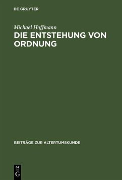 Cover Die Entstehung von Ordnung (eBook, PDF)