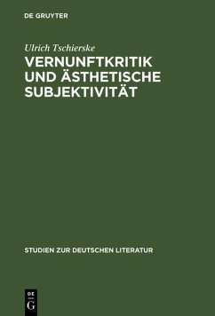 Vernunftkritik und ästhetische Subjektivität (eBook, PDF) Cover Vernunftkritik und ästhetische Subjektivität (eBook, PDF)