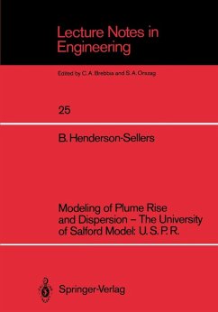 Modeling of Plume Rise and Dispersion - The University of Salford Model: U.S.P.R. (eBook, PDF) - Henderson-Sellers, Brian