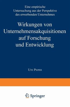 Cover Wirkungen von Unternehmensakquisitionen auf Forschung und Entwicklung (eBook, PDF)