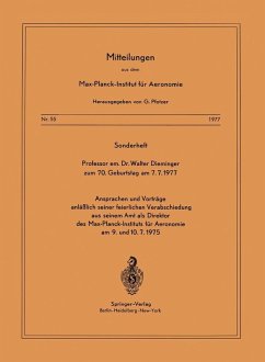 Sonderheft Professor em. Dr. Walter Dieminger Zum 70. Geburtstag Am 7.7.1977 (eBook, PDF) - Bartels, J.; Dieminger, W.; Ehmert, A.; Pfotzer, G.