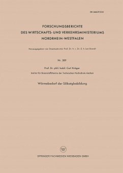Wärmebedarf der Silikatglasbildung (eBook, PDF) - Kröger, Carl