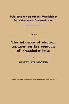 Cover The influence of electron captures on the contours of Fraunhofer lines (eBook, PDF)