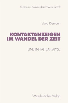 Kontaktanzeigen im Wandel der Zeit (eBook, PDF) Cover Kontaktanzeigen im Wandel der Zeit (eBook, PDF)