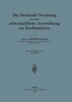 Cover Die Drehzahl-Normung und ihre wirtschaftliche Auswirkung im Drehbankbau (eBook, PDF)