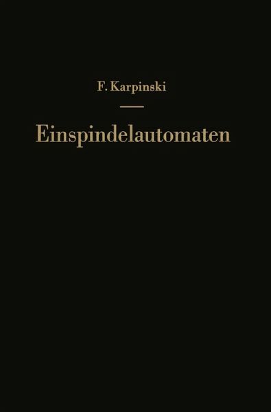 Einspindelautomaten (eBook, PDF)